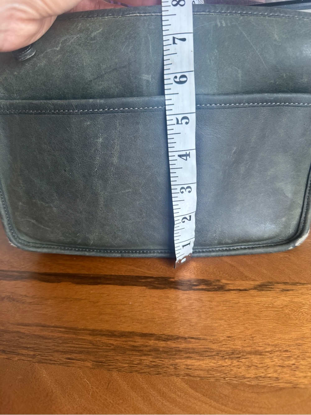 COACH vintage 80’s companion shoulder bag, made in USA, hunter green leather - Picture 16 of 16
